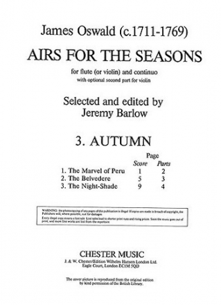 Airs for the Seasons No.3 for flute (violin) and continuo