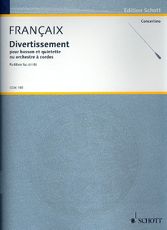 Divertissement fr Fagott und Streichquintett (-Orchester) Partitur