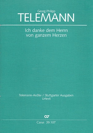 Ich danke dem Herrn von ganzem Herzen fr Soli, (SATB), Chor und Orchester Partitur