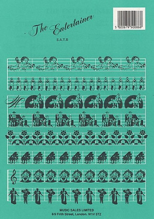 The Entertainer for mixed chorus and piano score (en)