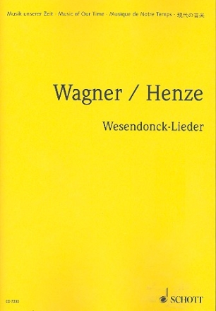 Wesendonck-Lieder fr Alt und Kammerorchester Dirigier- und Studienpartitur