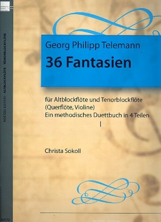 36 Fantasien Band 1 (Nr.1-8) fr Altblockflte und Tenorblockflte (Flte, Violine) Spielpartitur