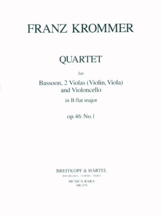 Quartet B flat major op.46,1 for bassoon, 2 violins and violoncello