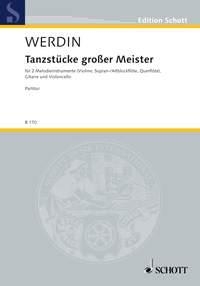 Tanzstcke groer Meister fr 2 Streich-Instrumente (oder Sopran- und Alt-Blockflte), Gitarre u Partitur