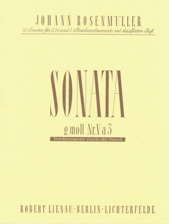 Sonate Nr.5 fr 2 Violinen, Violoncello und Klavier Partitur (= Klavier)