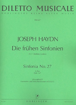 Sinfonie G-Dur Nr.27 Hob.I:27 fr Orchester Stimmenset