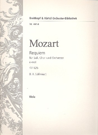 Requiem d-Moll KV626 - Missa pro Defunctis fr Soli, Chor und Orchester Viola