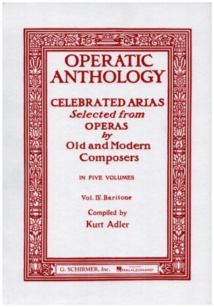 Operatic Anthology vol.4 for baritone and piano