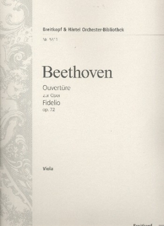 Ouvertre zur Oper Fidelio op.72 fr Orchester Viola