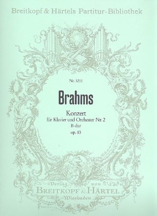 Konzert B-Dur Nr.2 op.83 fr Klavier und Orchester Partitur