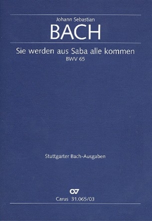 Sie werden aus Saba alle kommen Kantate Nr.65 BWV65 Klavierauszug (dt/en)