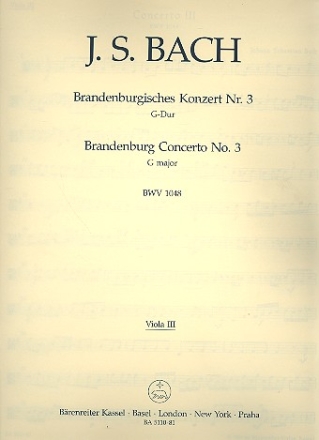 Brandenburgisches Konzert G-Dur Nr.3 BWV1048 Viola 3