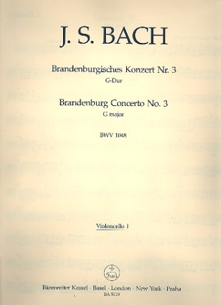 Brandenburgisches Konzert G-Dur Nr.3 BWV1048 Violoncello 1