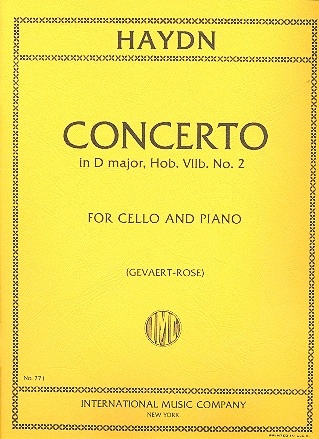 Concerto D major Hob.VIIB:2 for violoncello and orchestra for cello and piano