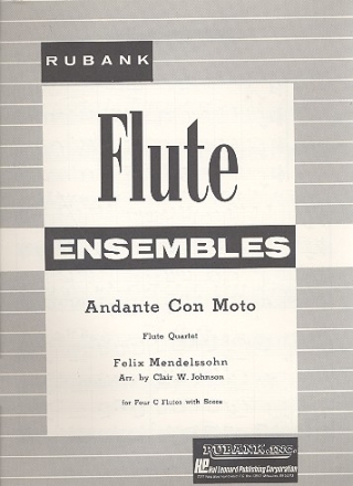 Andante con moto for 4 flutes score and parts