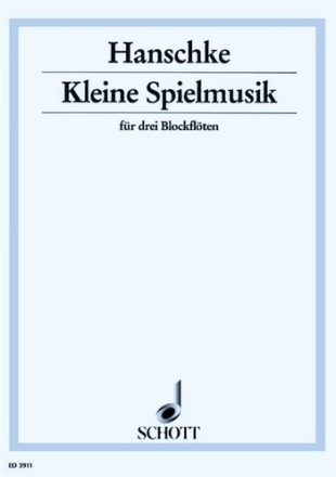 Kleine Spielmusik fr SSA Blockflten Partitur