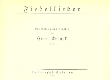 Fiedellieder op.64 fr Gesang und Klavier