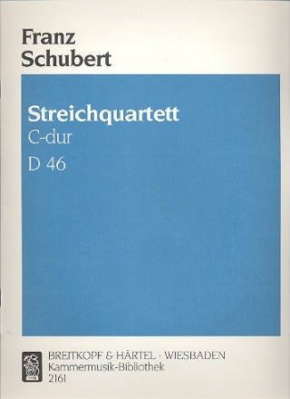 Quartett C-Dur Nr.4 D46 fr 2 Violinen, Viola und Violoncello Stimmen