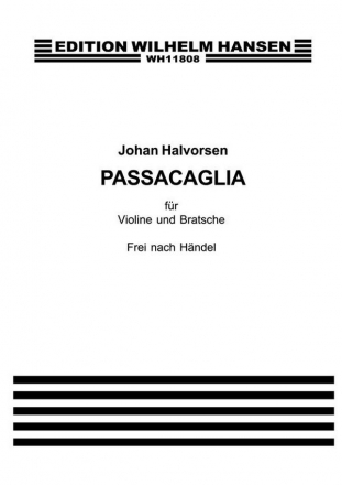 Passacaglia fr Violine und Viola Partitur und Stimmen Verlagskopie