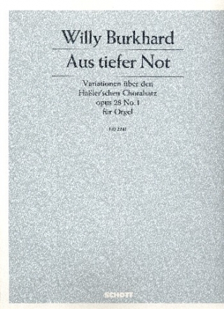 Choralvariationen ber Aus tiefer Not op.28,1 fr Orgel