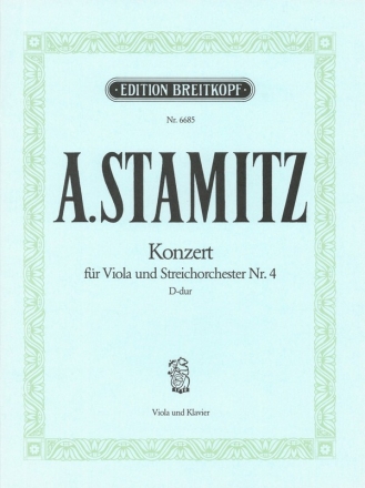 Konzert D-Dur Nr.4 fr Viola und Orchester fr Viola und Klavier