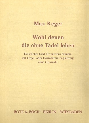 Geistliches Lied fr Gesang (mittel) und Orgel