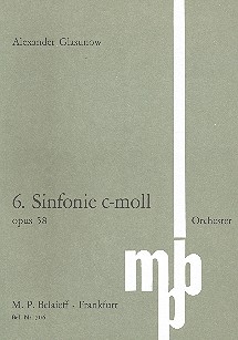 Sinfonie c-Moll Nr.6 op.58 fr Orchester Studienpartitur