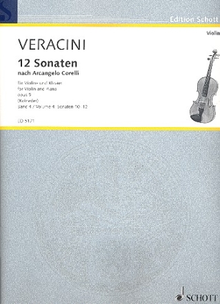 12 Sonaten Band 4 (Nr.10-12) fr Violine und Bc Stimmen