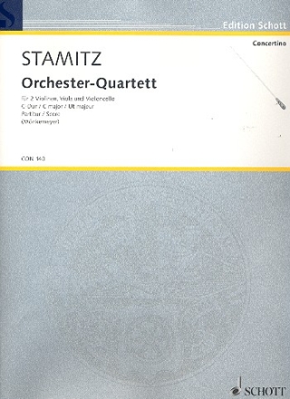 Orchester-Quartett fr 2 Violinen, Viola und Violoncello Partitur