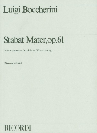 Stabat mater op.61 fr Soli (SST), Chor und Streicher Klavierauszug