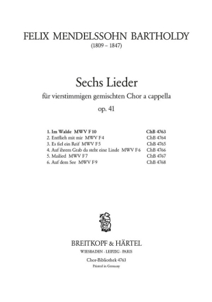 Im Walde op.41,1 fr gem Chor a cappella Chorpartitur