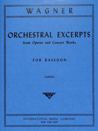 Orchestral Excerpts for bassoon ALBERT, ED