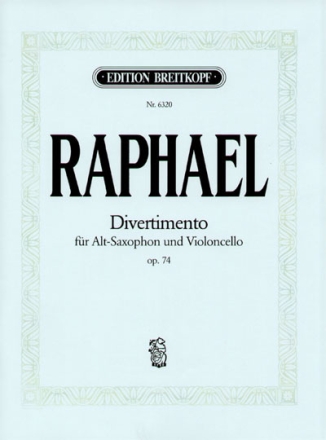 Divertimento op.74 fr Altsaxophon und Violoncello Spielpartitur