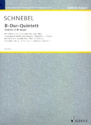 Quintett B-Dur fr 2 Violinen, Viola (Posaune), Violoncello und Klavier Partitur und Stimmen