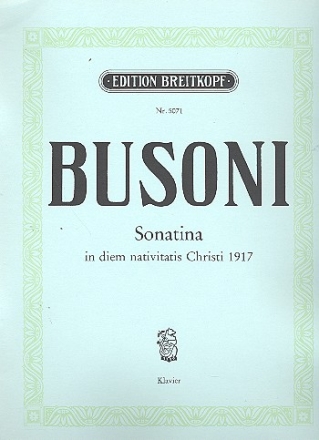 Sonatina in diem nativitatis christi 1917  K274 fr Klavier