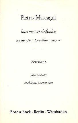 Serenata - Intermezzo sinfonico aus 'Cavalleria rusticana' fr Salonorchester