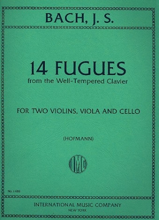 14 Fugues from the well-tempered Clavier vol.2 for string quartet parts