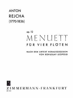 Menuett op.12 fr 4 Flten Partitur