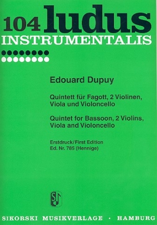 Quintett fr Fagott und Streichquartett Stimmen