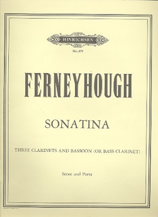 Sonatina for 3 clarinets and bassoon (bass clarinet) Score and Parts