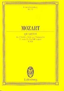 Streichquartett Es-Dur KV428 fr Streichquartett Studienpartitur