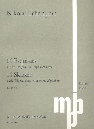 14 Skizzen nach Bildern eines russischen Alphabets op.38 fr Klavier