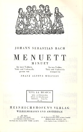 Menuette fr Streichquartett Partitur und Stimmen