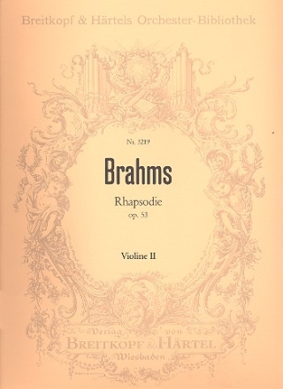 Rhapsodie op.53 fr Alt, Mnnerchor und Orchester Violine 2