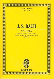 Jauchzet Gott in allen Landen - Kantate Nr.51 BWV51 fr Soli, Chor und Orchester Studienpartitur