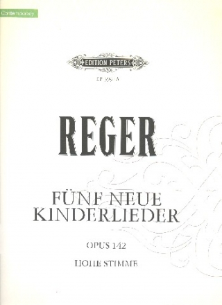 5 neue Kinderlieder op.142 fr hohe Singstimme und Klavier