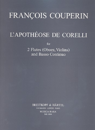 L'Apothose de Corelli for 2 flutes (oboes, violins) and bc Stimmen