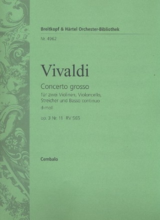 Concerto grosso d-Moll op.3,11 RV565 fr Orchester Cembalo