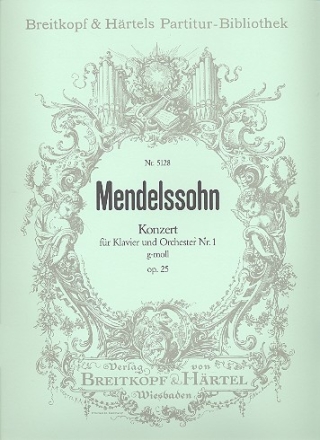 Konzert g-Moll Nr.1 op.25 fr Klavier und Orchester Partitur