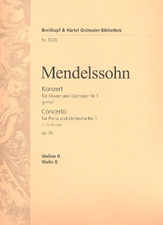 Konzert g-Moll Nr.1 op.25 fr Klavier und Orchester Violine 2